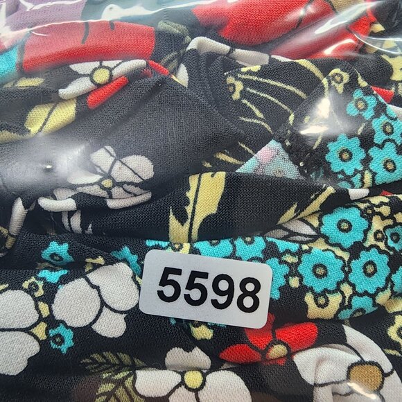 Women's Suzie In The City Floral Dress Sleeveless V Neck Tie Back Multicolor M - Picture 9 of 9